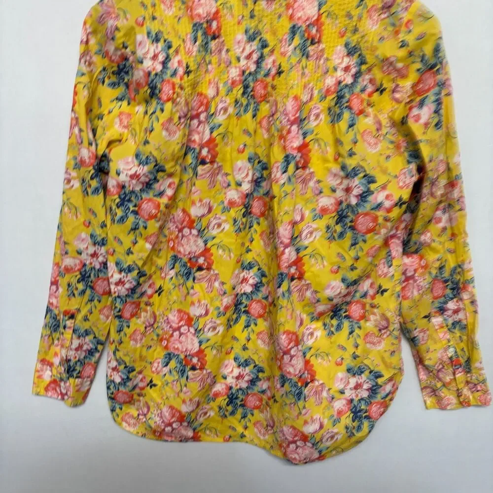 J. Crew Liberty Fabric Women Blouse Top Shirt Size 6 Floral Boho C131 -6